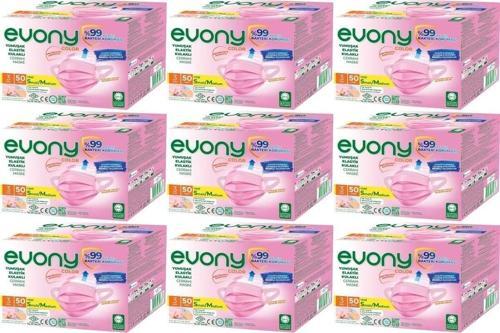3 Katlı Filtreli Burun Telli Cerrahi Maske 450 Li Set Small/Medium Pembe 160 x 90Mm (9Pk x 50)