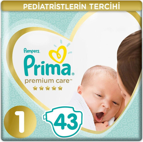 Bebek Bezi Premium Care 1 Beden 43 Adet
