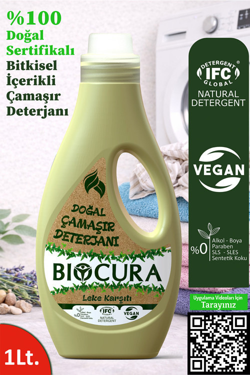 %100 Doğal Sertifikalı Bitkisel İçerikli Leke Çıkarıcı Çamaşır Deterjanı 1000ml