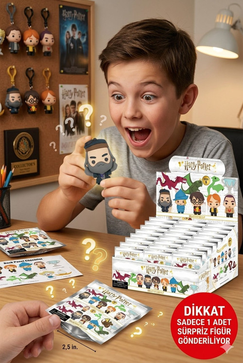 Harry Potter Seri 6 Sürpriz Paket 3D Figür Anahtarlık Bandai Koleksiyon Sürpriz Tekli Clip - 1 ADET