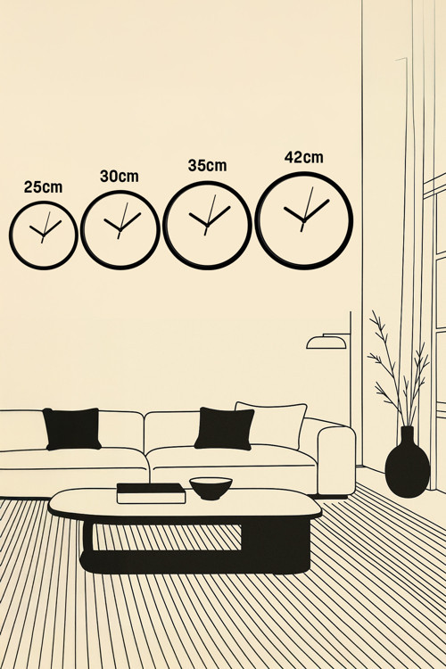 Olay Ufku Modern Duvar Saati - 35Cm - Önü Camlı Siyah Kasa - Sessiz Mekanizma