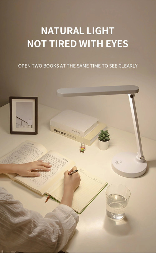#Lamba Şarjlı 40 Led Çalışma Okuma Işığı Kademeli Masa Lambası Ayarlanabilir Renk Tonu Ve Parlaklık