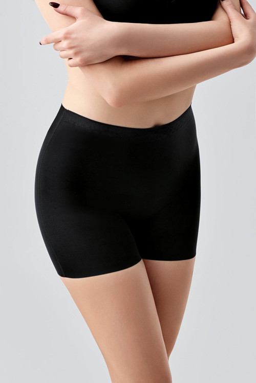 YAKE STORE Kaymaz Bel Lazer Şort - TEN