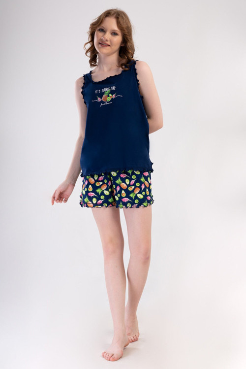 YAKE STORE KADIN P.SUPREM XXL O YAKA GENIS ASKILI BIBILALI ETEGI OVAL SORT TAKIM - DRESS BLUES