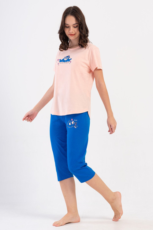 YAKE STORE KADIN P.SUPREM O YAKA KISA KOL ETEGI OVAL KAPRI TAKIM - SOFT PINK