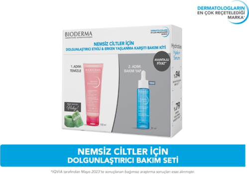 Nemsiz Ciltler İçin Dolgunlaştırıcı Bakım Seti