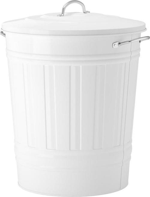 IKEA Knodd Metal Çöp Kovası - Beyaz - 40 lt - Kapaklı