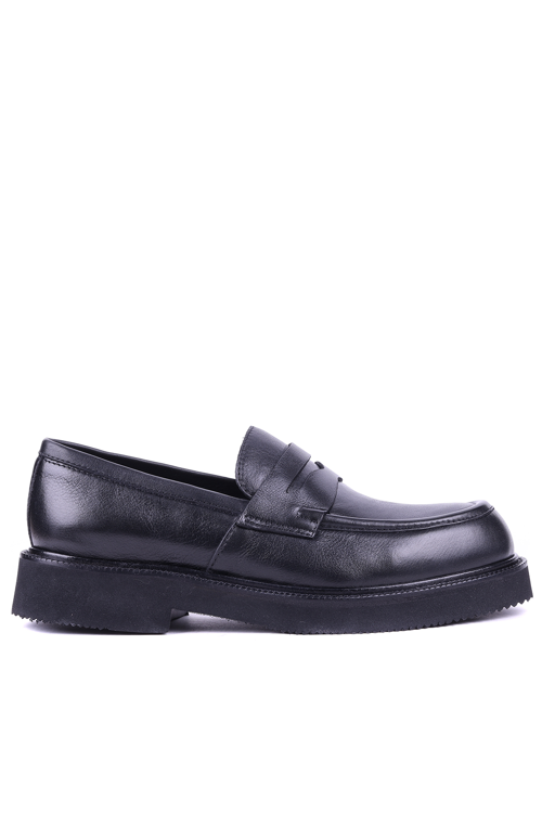 - Hakiki Deri Siyah Renk Erkek Loafer - 666-58-02