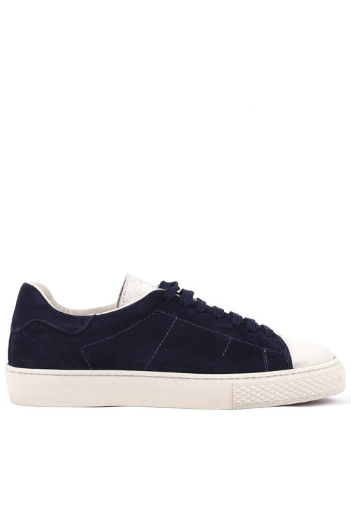 - Hakiki Süet Deri Lacivert Renk Erkek Sneaker - 666-03-80