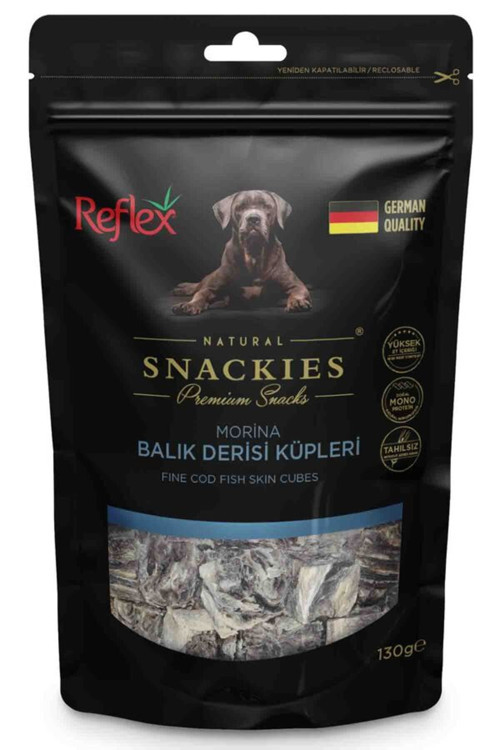Snackies Morina Balık Derisi Küpleri Köpek Ödül Maması 130Gr