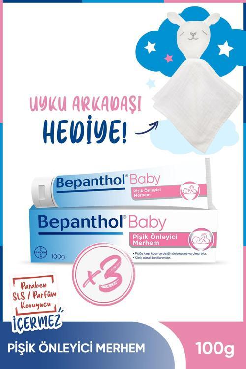 Baby Pişik Önleyici Merhem 100 g 3’lü Paket + Uyku Arkadaşı Hediyeli