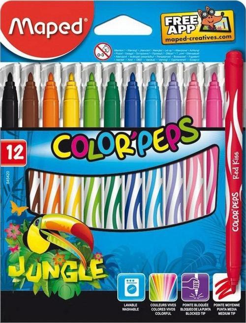 Jungle Keçeli Kalem 12 Renk (845420)