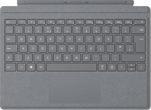 Surface Go Tablet Uyumlu Alcantara Signature Type Cover İngilizce Klavye - Gri