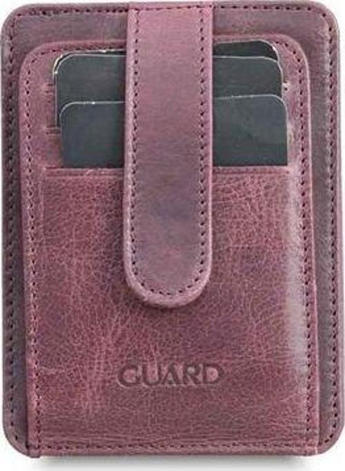 Dikey Crazy Bordo Deri Kartlık - GRD2403XW22452