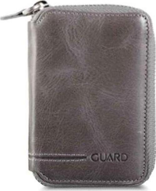 Fermuarlı Antik Gri Deri Mini Cüzdan - GRD2403XW22202