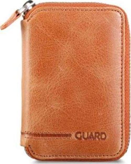 Fermuarlı Antik Taba Deri Mini Cüzdan - GRD2403XW22201