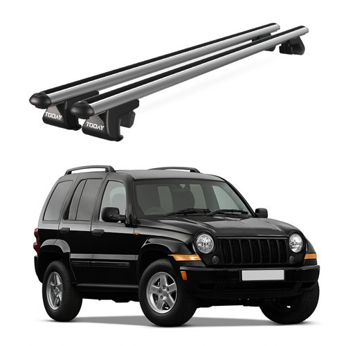 Venüs Jeep Cherokee Sport (2007-2011) Uyumlu Gri Ara Atkı Port Bagaj Tavan Barı