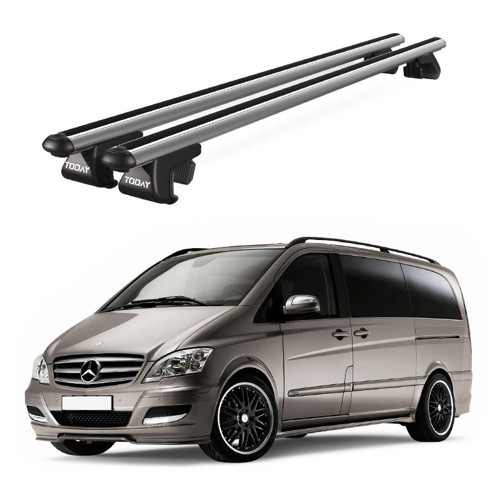 Venüs Mercedes-Benz Vito (W639) (2003-2014) Uyumlu Gri Ara Atkı Port Bagaj Tavan Barı