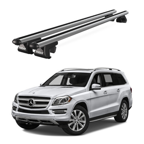 Venüs Mercedes-Benz GL (X166) (2013-2016) Uyumlu Gri Ara Atkı Port Bagaj Tavan Barı