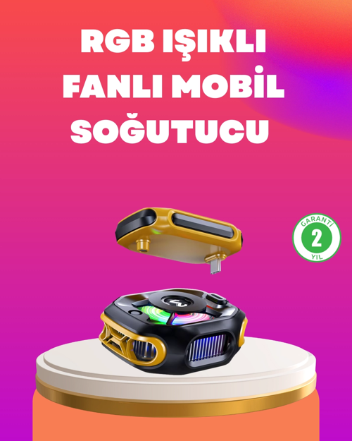 İthalat® Type-C Girişli Ai Modlu Yüksek Performanslı Telefon Soğutucu