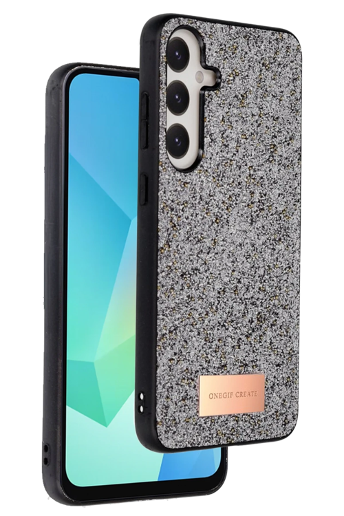İthalat® Galaxy A56 Bright Simli Kapak - Gümüş