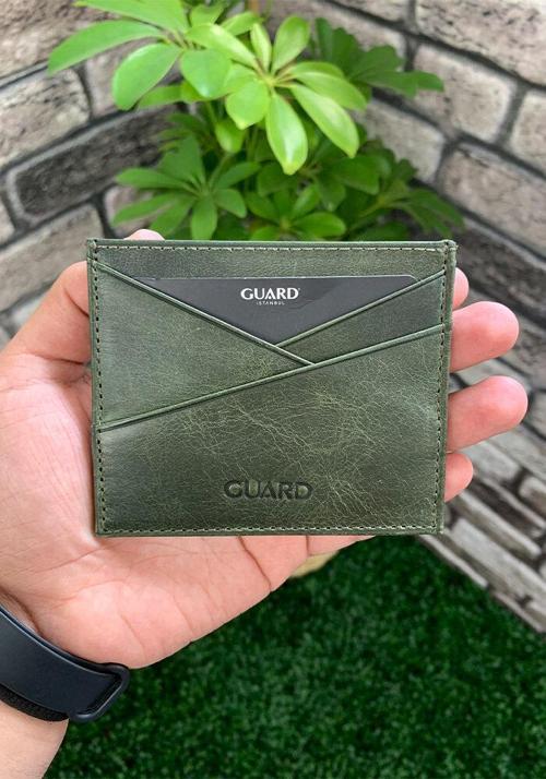 Antik Yeşil Hakiki Deri Kartlık - GRD2403XW22432