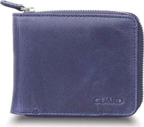 Antique Navy Blue Zipper Horizontal Mini Leather Wallet - GRD2403XW22460