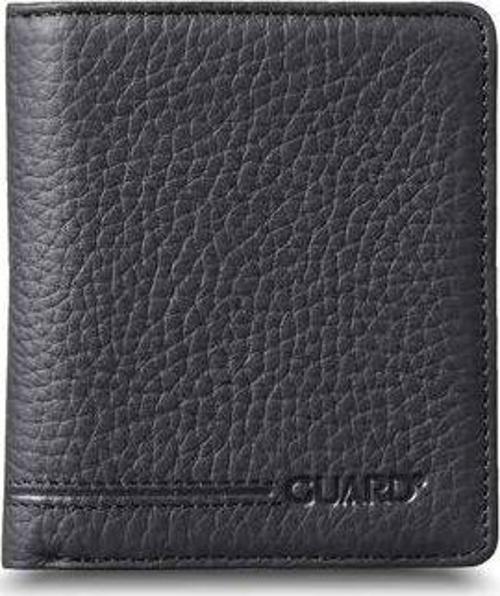 Bozuk Para Girişli Mat Siyah Deri Erkek Cüzdanı - GRD2403XW22130