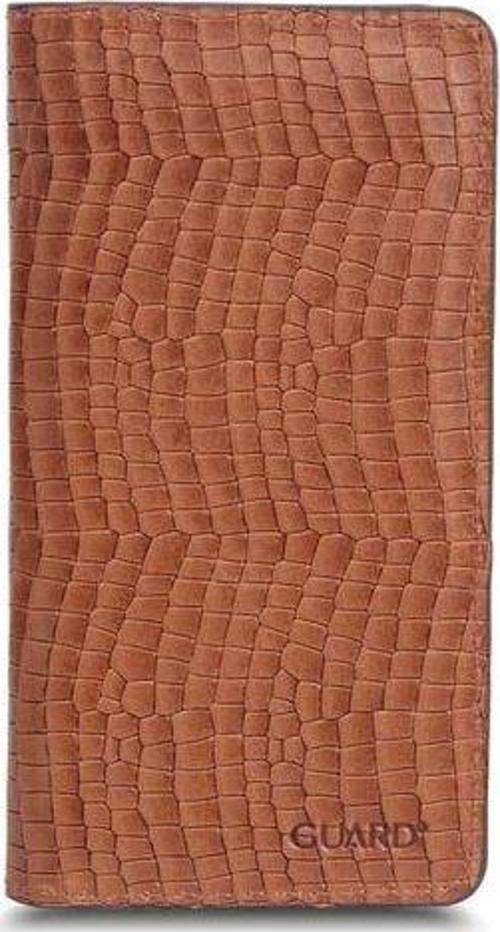 Plus Telefon Girişli Taba- Kahve Texas Baskı Deri Unisex Cüzdan - GRD2403XW22287