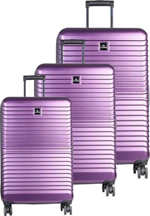Polikarbon Kırılmaz Mürdüm Seyahat Valizi 3'lü Set - GRD2403XW22548