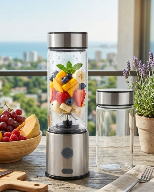 uygun Çift Cam Hazneli Blender 16500 RPM Buz Kırıcı Taşınabilir Blender popüler