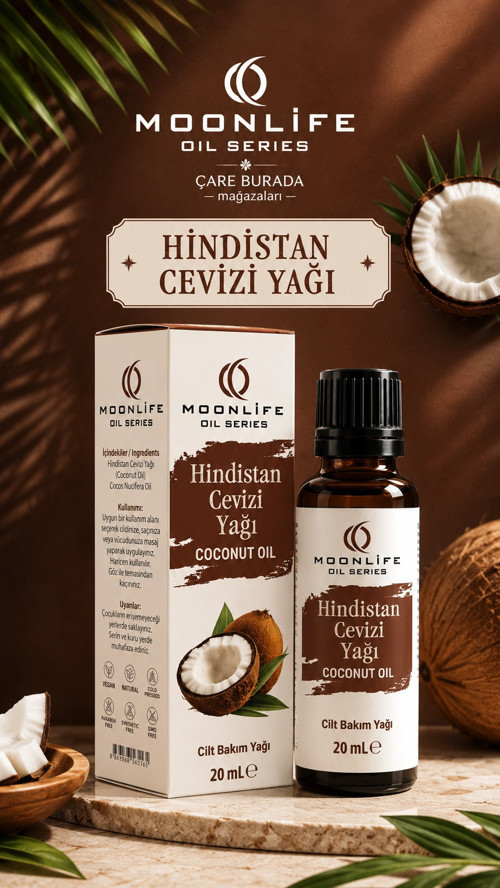 Moonlife - Hindistan Cevizi Yağı 20 Ml