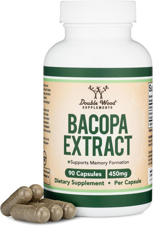 Bacopa Monnieri Memory Supplement 450mg, 90 Caps