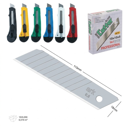 Profesyonel 18 mm Maket Bıçağı Karışık Renk 1 Adet Maket Bıçağı 10'lu Maket Bıçağı