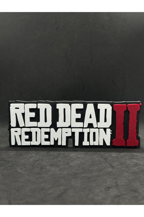 Red Dead Redemption 2 (Rdr2) Logo Duvar Dekoru / Oyun Odası Aksesuarı 7 X 20Cm / Kabartmalı