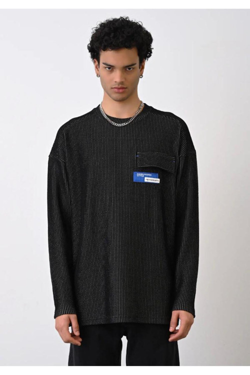 Cep Detaylı Oversize Sweatshirt