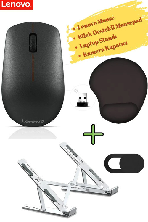 Mouse Kablosuz GY50R91293, Kamera Kapatıcı, Laptop Standı, Bilek Destekli Mousepad,