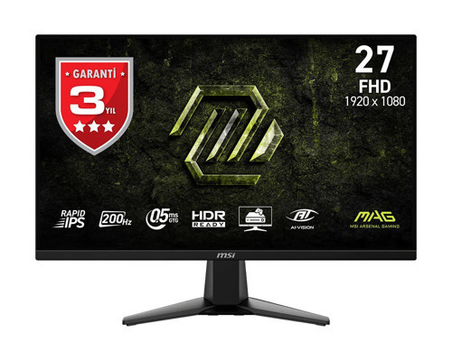 27" MAG 275F E20 1920x1080 (FHD) 16:9 FLAT RAPID IPS 200HZ 0.5MS (Min.) ADAPTIVE-SYNC GAMING MONITOR