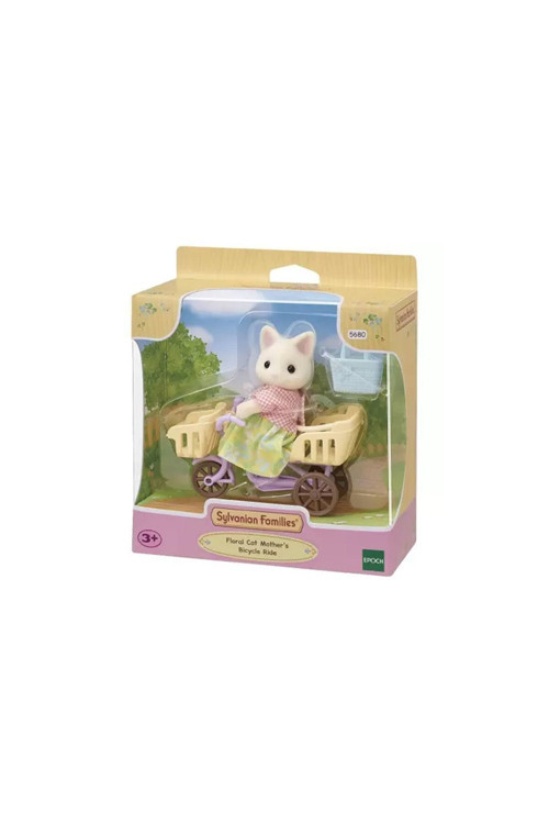 5680 Sylvanian Families Çiçekli Kedi Anne Ve Bisikleti +3 Yaş
