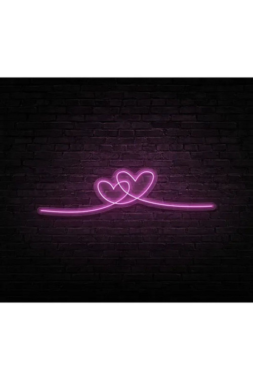 Çift Kalpli Neon Led Dekoratif Lamba