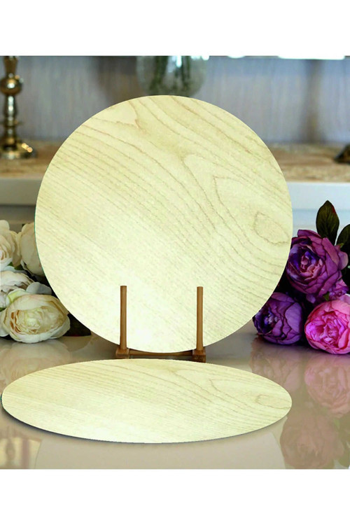 Ahşap Supla Levha 6 Adet Mdf 25 Cm Çap Yuvarlak Servis Altı Supla