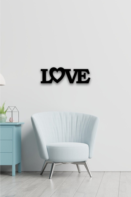 Love Ahşap Mdf Dekoratif Tablo Sevgililer Günü Dekoratif Duvar Yazısı