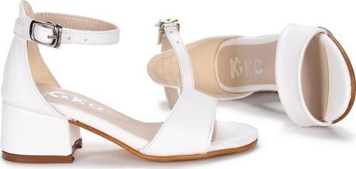 769 Cilt Günlük Kız Çocuk 4 Cm Topuklu Sandalet Ayakkabı Beyaz