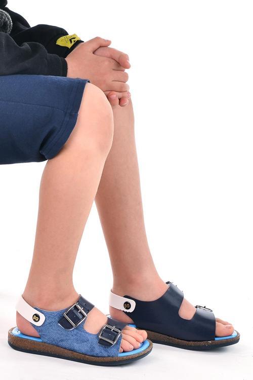 Erkek Çocuk Sandalet Şb 2330-39 Lacivert - Mavi