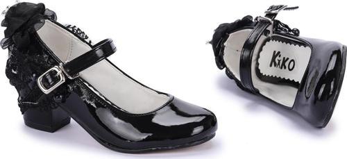 Günlük Kız Çocuk 4 Cm Topuklu Ayakkabı 754 Rugan Siyah