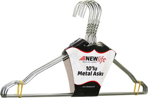 10 ADET  METAL ELBİSE ASKISI 