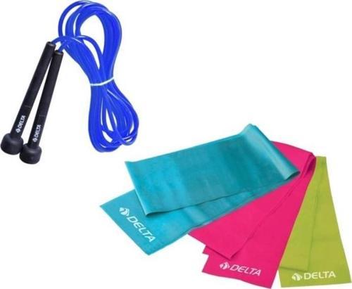 150 x 15 cm 3 'lü Pilates Bandı Lastiği Atlama İpi 4'lü Set