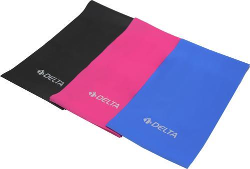 3 'lü Pilates Bandı 120 Cm x 15 Cm Egzersiz Direnç Lastiği (Uç Kısmı Açık)