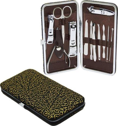 12PCS KROM DESENLİ MANİKÜR PEDİKÜR SETİ ÇANTA