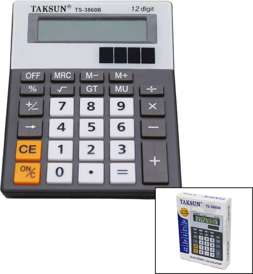 12 HANELİ HESAP MAKİNESİ TS-3860B 
